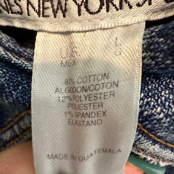 Women's Jones New York Sport Denim Blue Jean Button Front Jacket Size Large - Picture 4 of 9